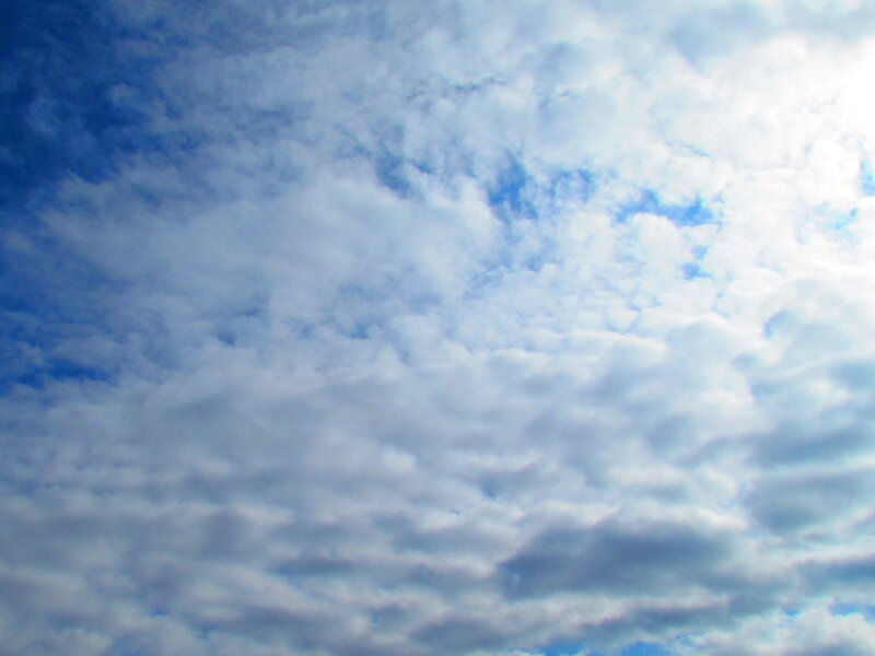 Clouds in Blue Sky — Serene, Afternoon, Photograph