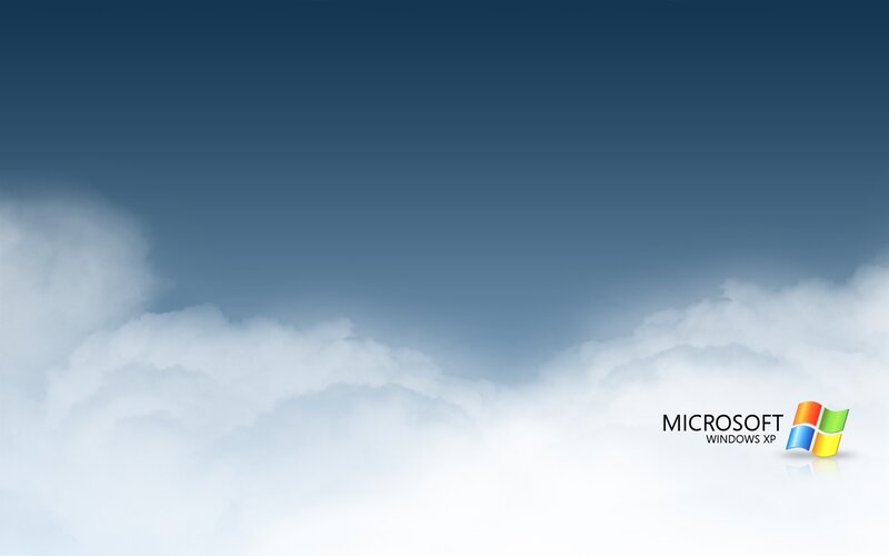 Clouds in Blue Sky — Serene, Digital Art, Logo