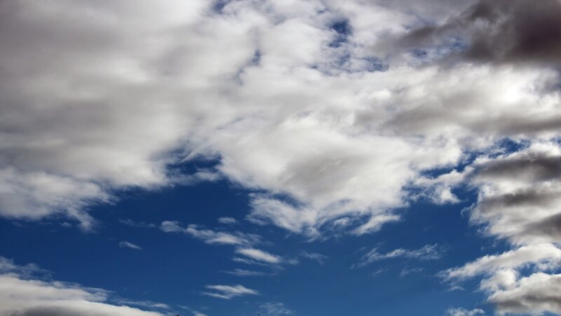 Clouds in Blue Sky — Serene, Gray