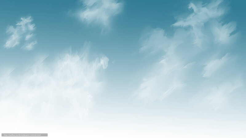 Clouds in Blue Sky — Serene, Morning, Digital Art