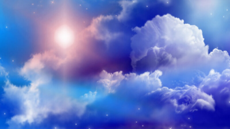 Clouds in Blue Sky — Serene, Night