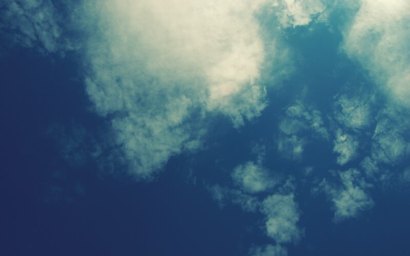 Clouds in Blue Sky — Serene, Photograph