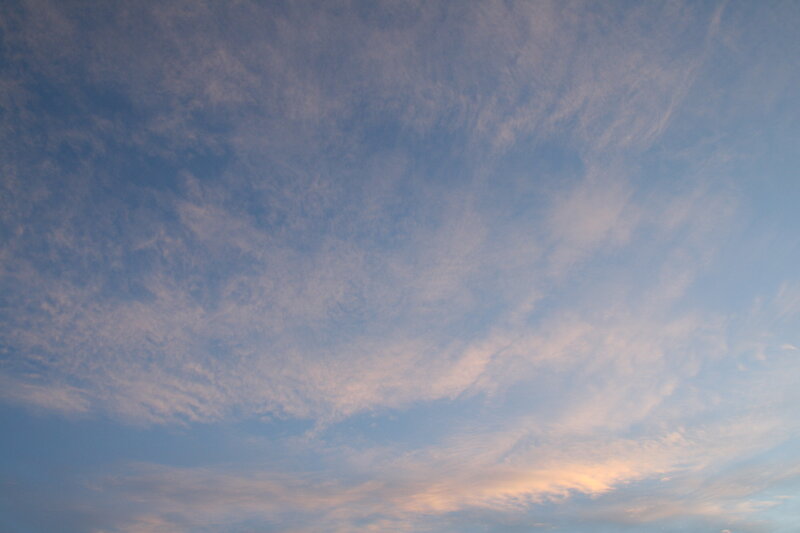Clouds in Blue Sky — Serene, Sunset