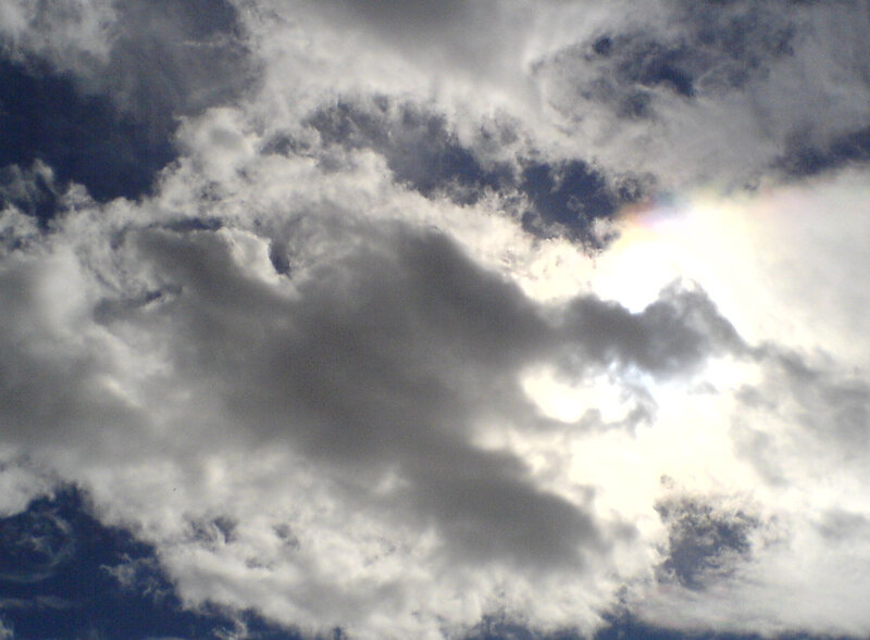 Clouds in Blue Sky — Sunlight, White