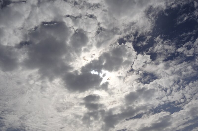 Clouds in Blue Sky — White