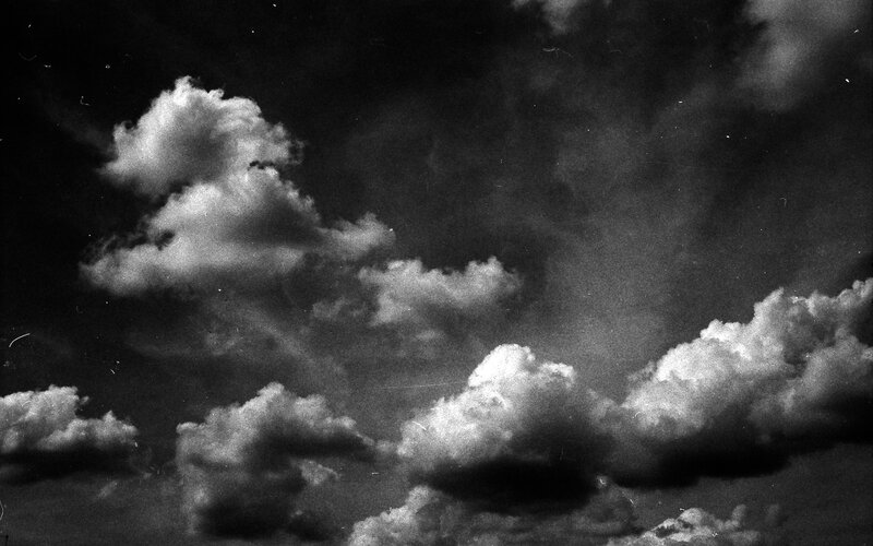 Clouds in Dark Sky — Black, Dramatic, Photograph