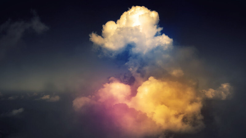 Clouds in Dark Sky — Yellow