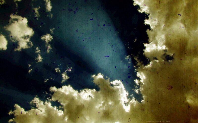 Clouds in Dramatic Sky — Blue, Night