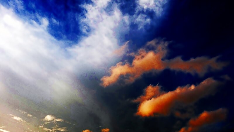 Clouds in Dramatic Sky — Blue