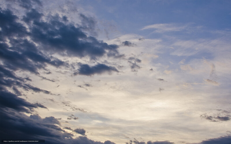 Clouds in Evening Sky — Blue, Dramatic