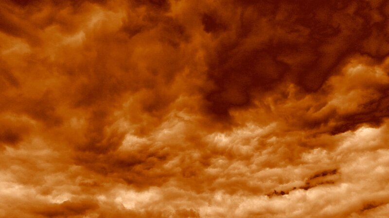Clouds in Orange Sky