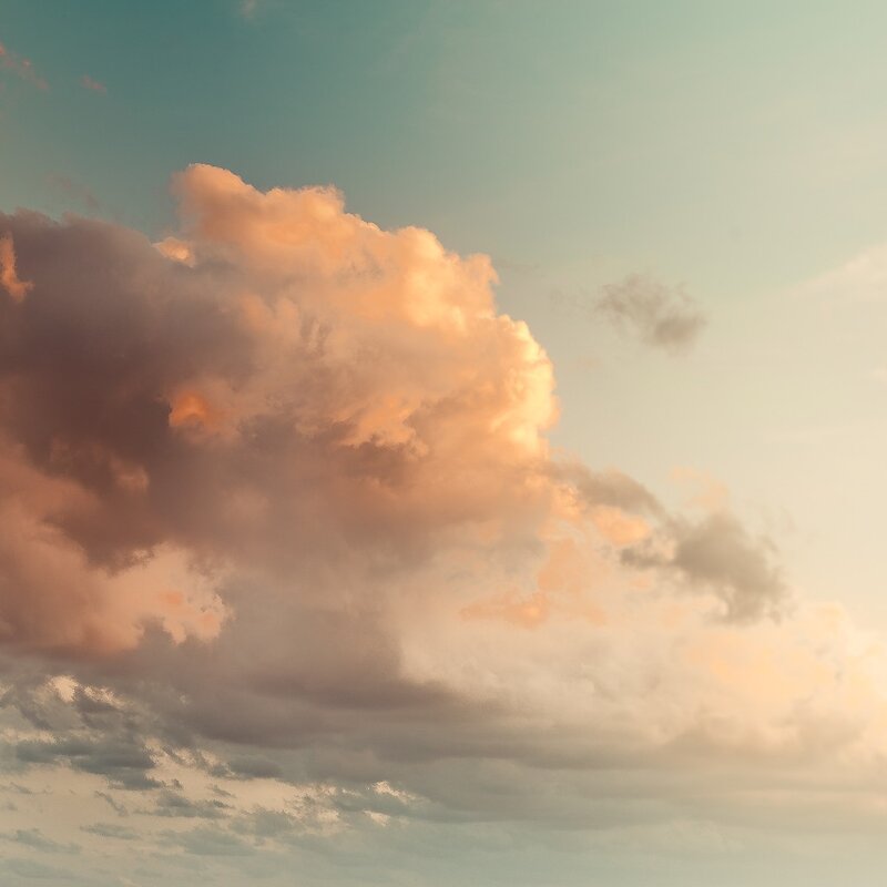 Clouds in Sunset Sky — Orange, Serene