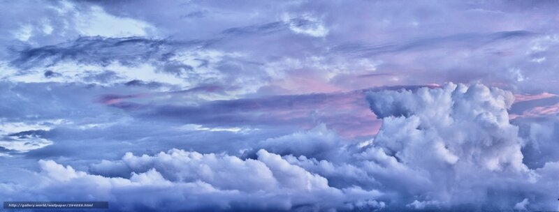 Clouds in Twilight Sky — Blue, Serene