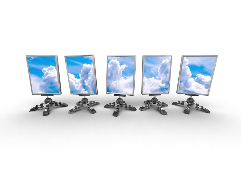 Clouds on digital screens
