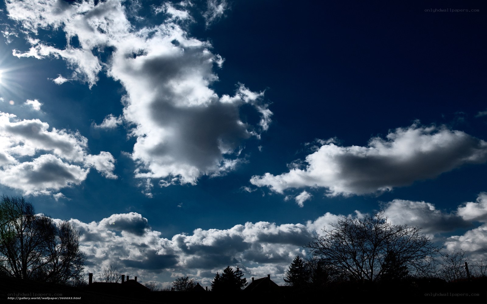 Clouds over a town