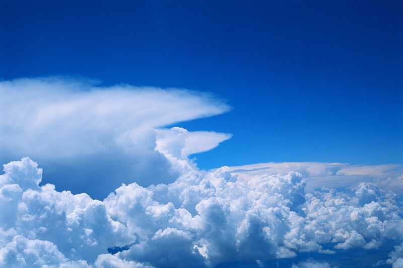 Clouds over blue sky