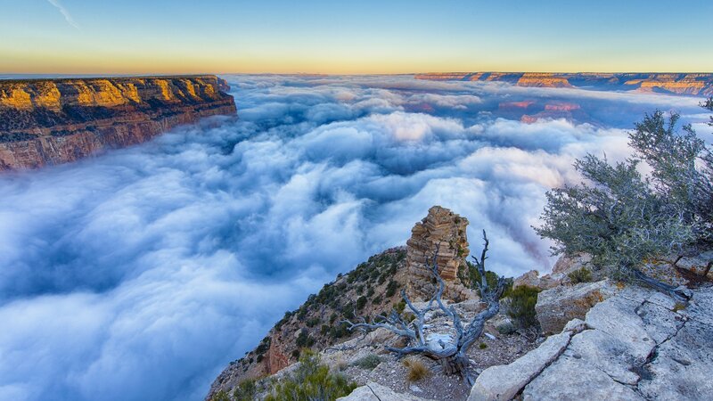 Clouds over Canyon — Blue