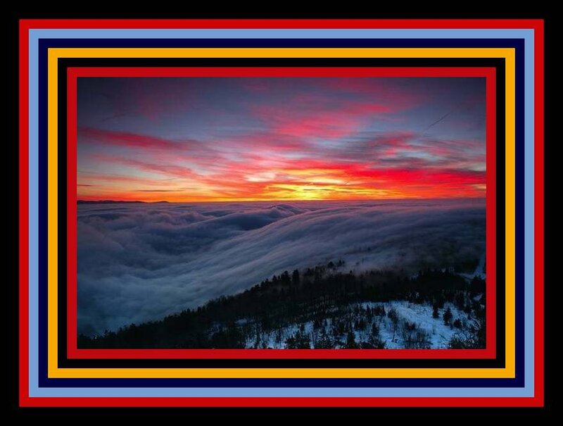 Clouds over Forested Hills