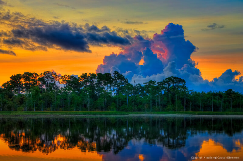 Clouds over Lake at Sunset