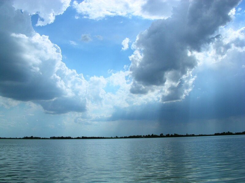 Clouds over Lake — Blue, Dramatic, Afternoon