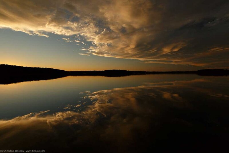 Clouds over Lake — Orange, Dramatic