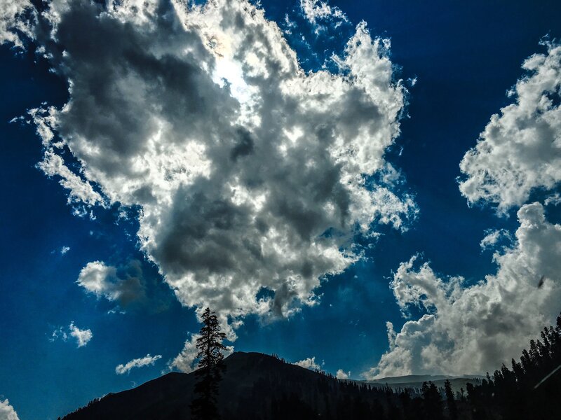 Clouds over Mountain — Blue