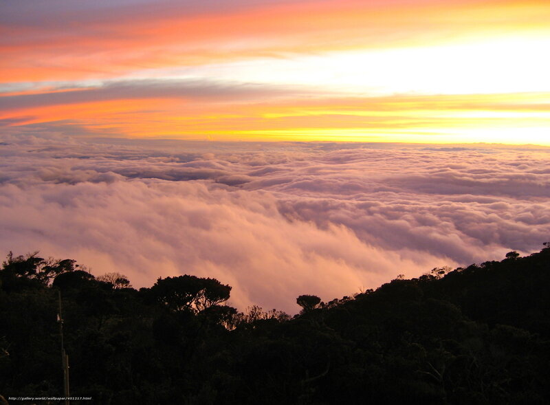 Clouds over Mountain Peak