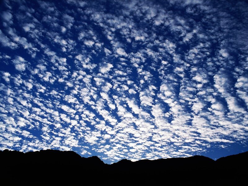 Clouds over Mountains — Blue, Dramatic, Afternoon