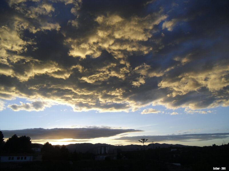 Clouds over Mountains — Blue, Dramatic