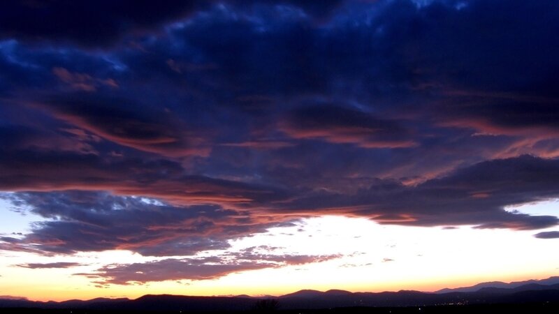 Clouds over Mountains — Purple, Dramatic