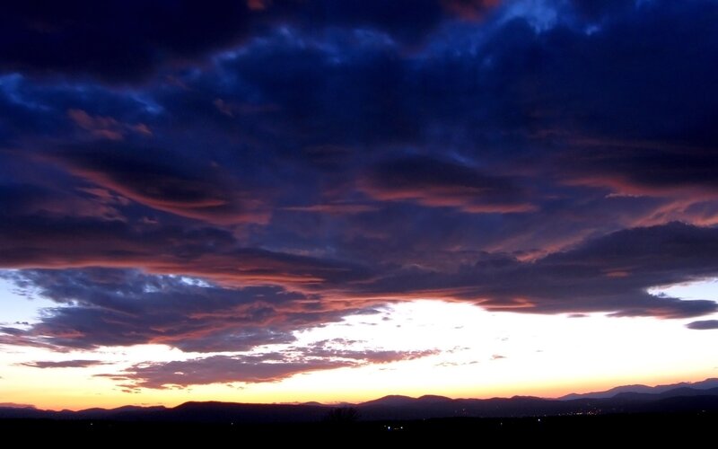 Clouds over Mountains — Purple