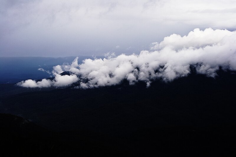 Clouds over Mountains — White, Dramatic