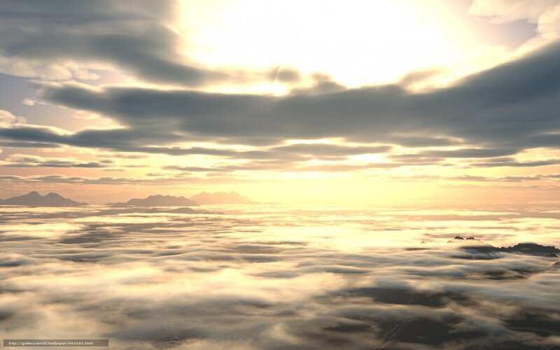 Clouds over Mountains — Yellow