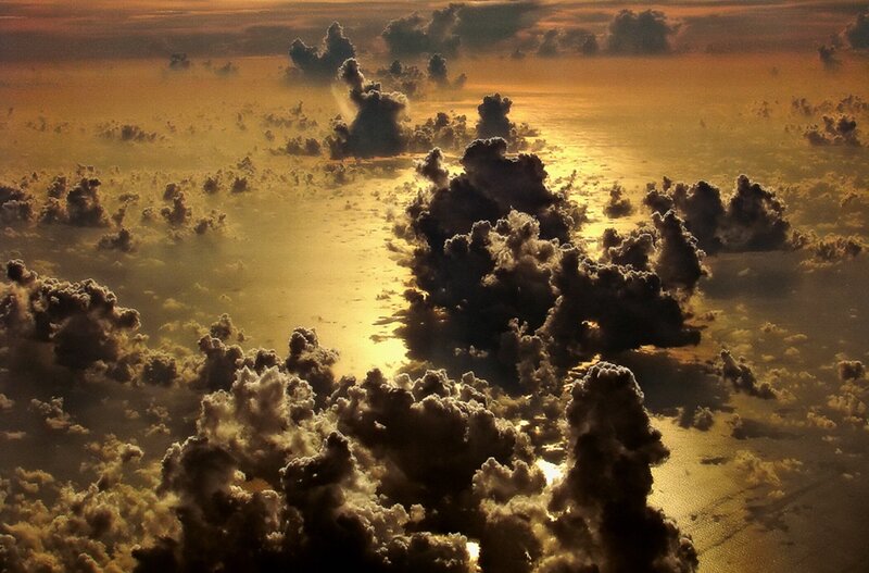 Clouds over Ocean at Sunset