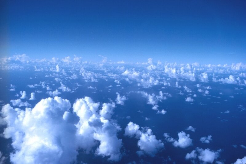 Clouds over Ocean — Blue, Serene, Afternoon