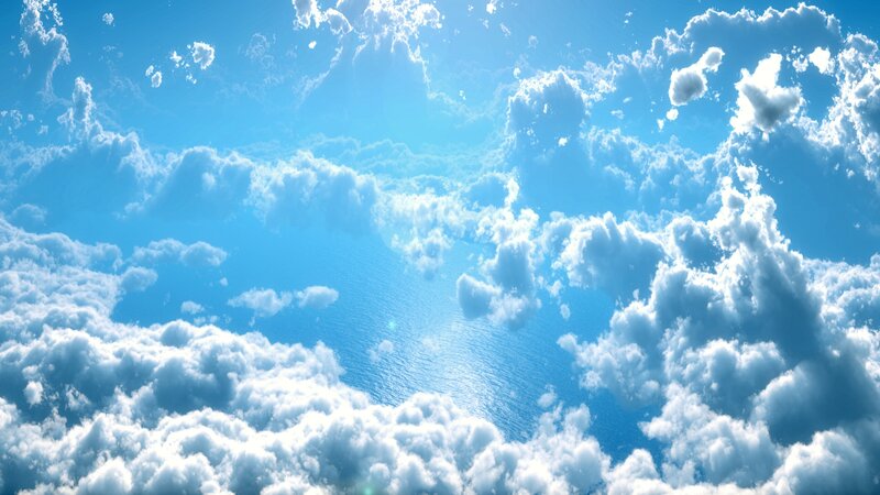 Clouds over Ocean — Blue, Serene
