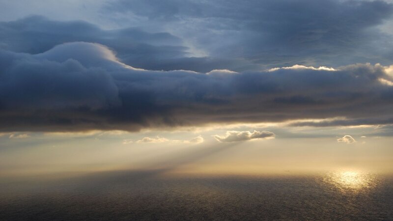 Clouds over Ocean — Gray, Dramatic