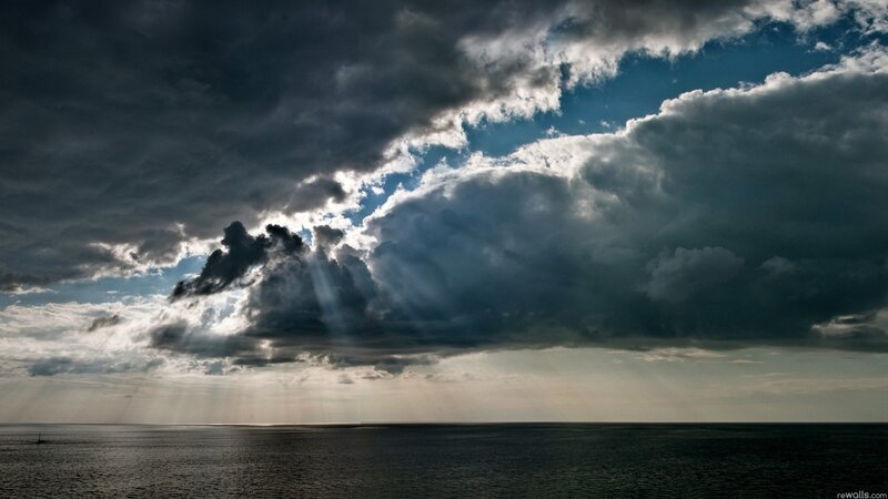 Clouds over Ocean — Gray