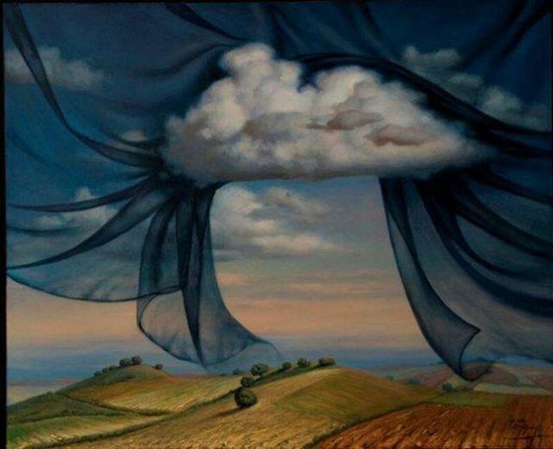 Clouds over Rolling Hills — Blue