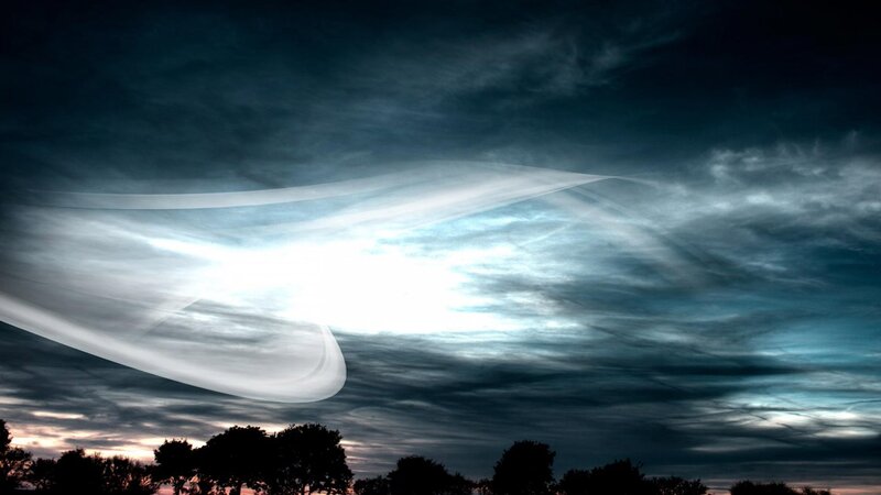 Clouds over Trees — Blue, Dramatic