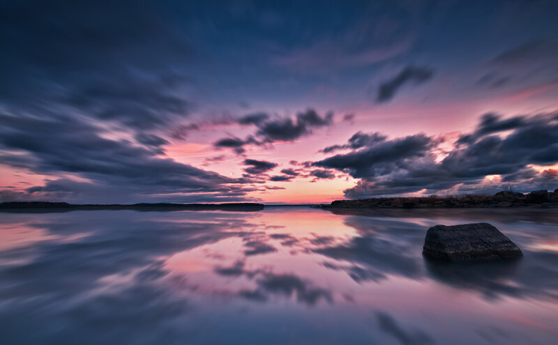 Clouds over Water at Dusk