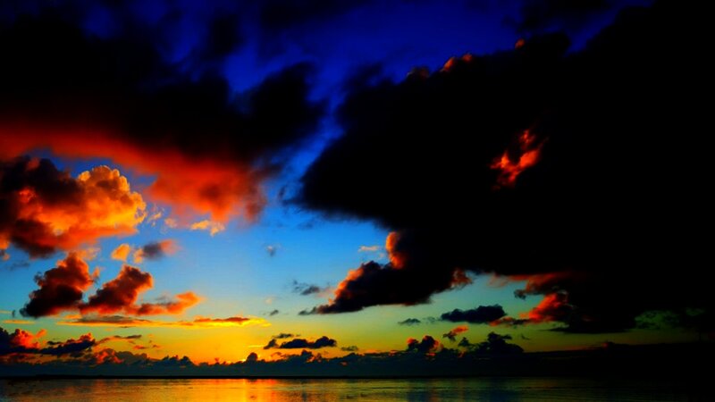 Clouds over Water at Sunset