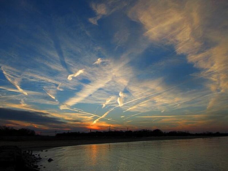 Clouds over Water — Blue, Dramatic, Sunset