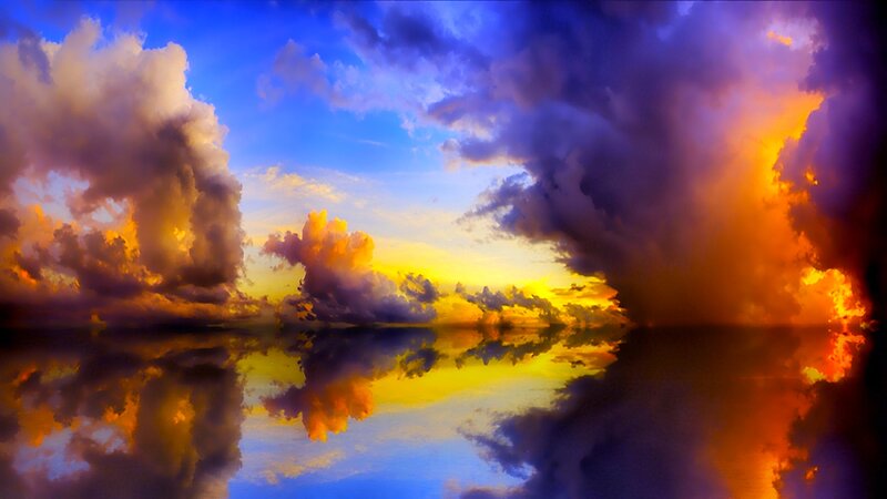 Clouds over Water — Blue, Dramatic