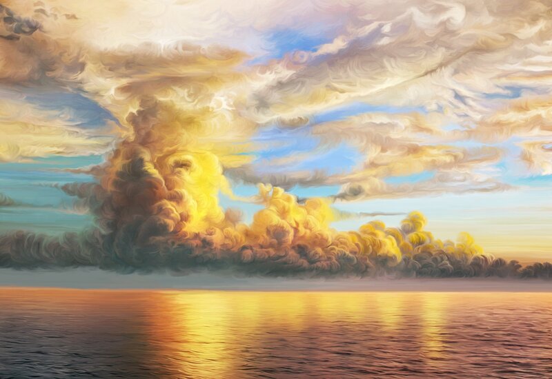 Clouds over Water — Yellow