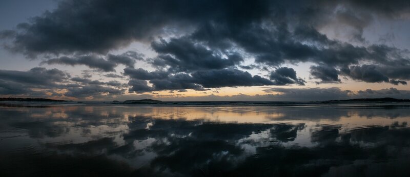 Clouds over Wet Beach