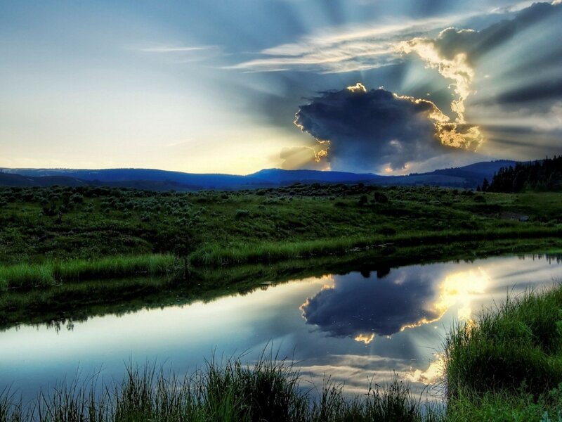Clouds Reflecting in Pond