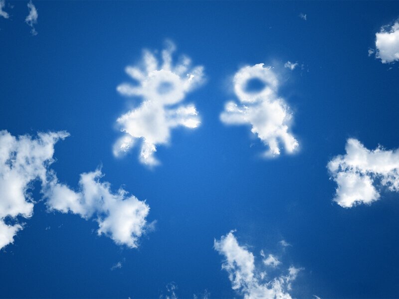 Clouds shaped like people