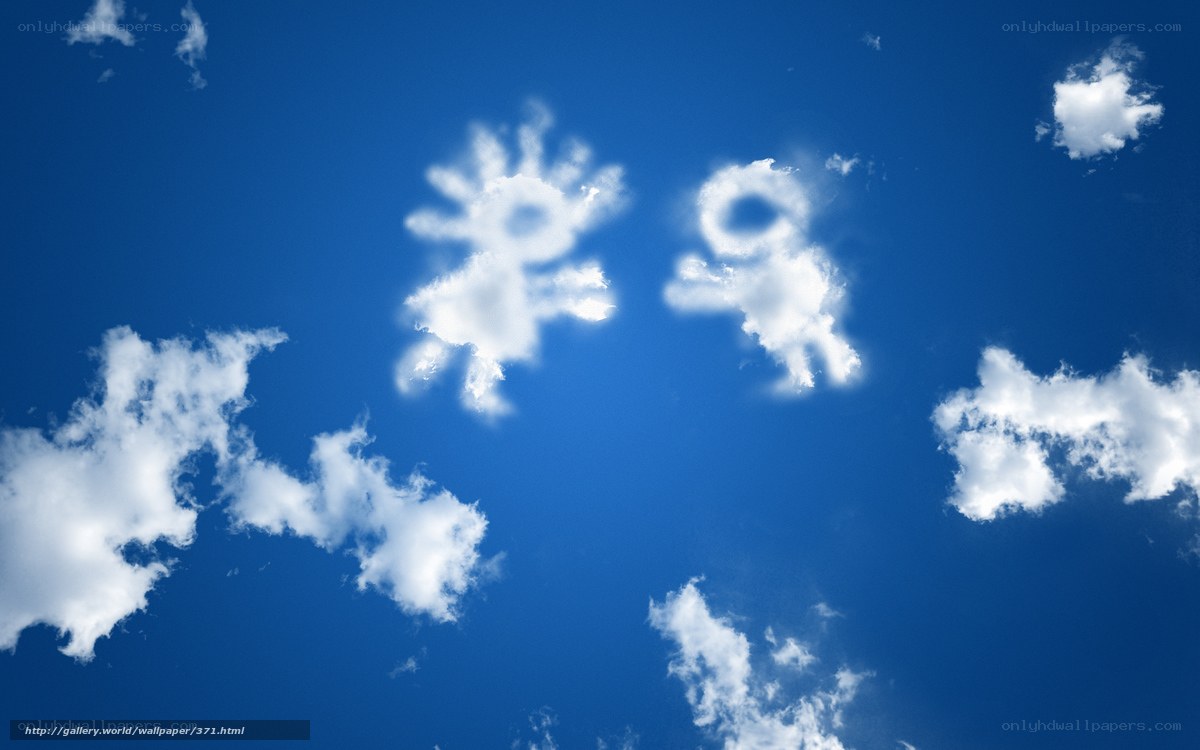 Clouds shaped like people