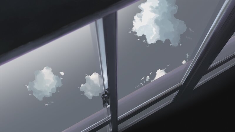 clouds through a window